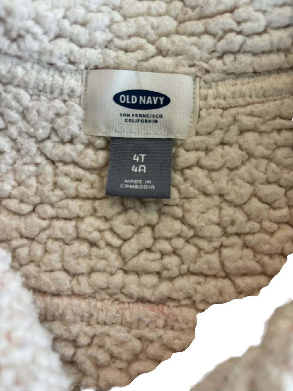 Old Navy Girls' Pink Sherpa-Lined asymmetric Zipper Jacket